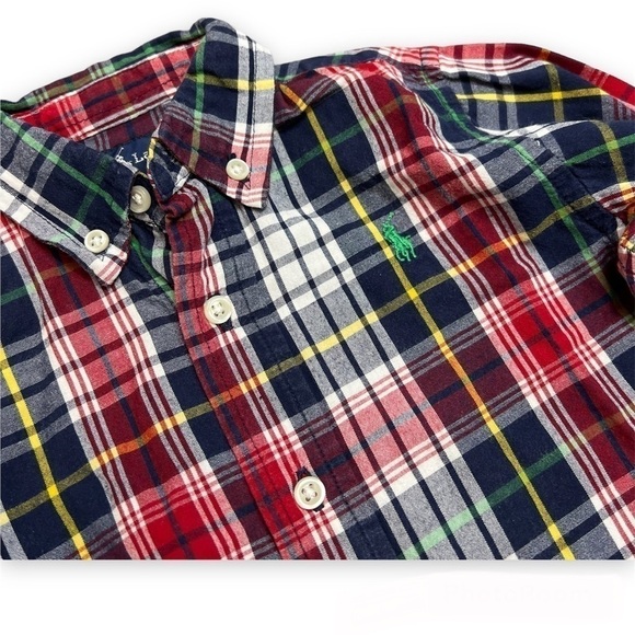 RALPH Lauren Plaid Button-Down Shirt Baby Boys 24 months - Picture 3 of 5